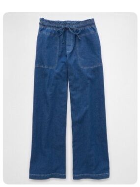 American Eagle dreamy drape linen-blend pull on XSmall
